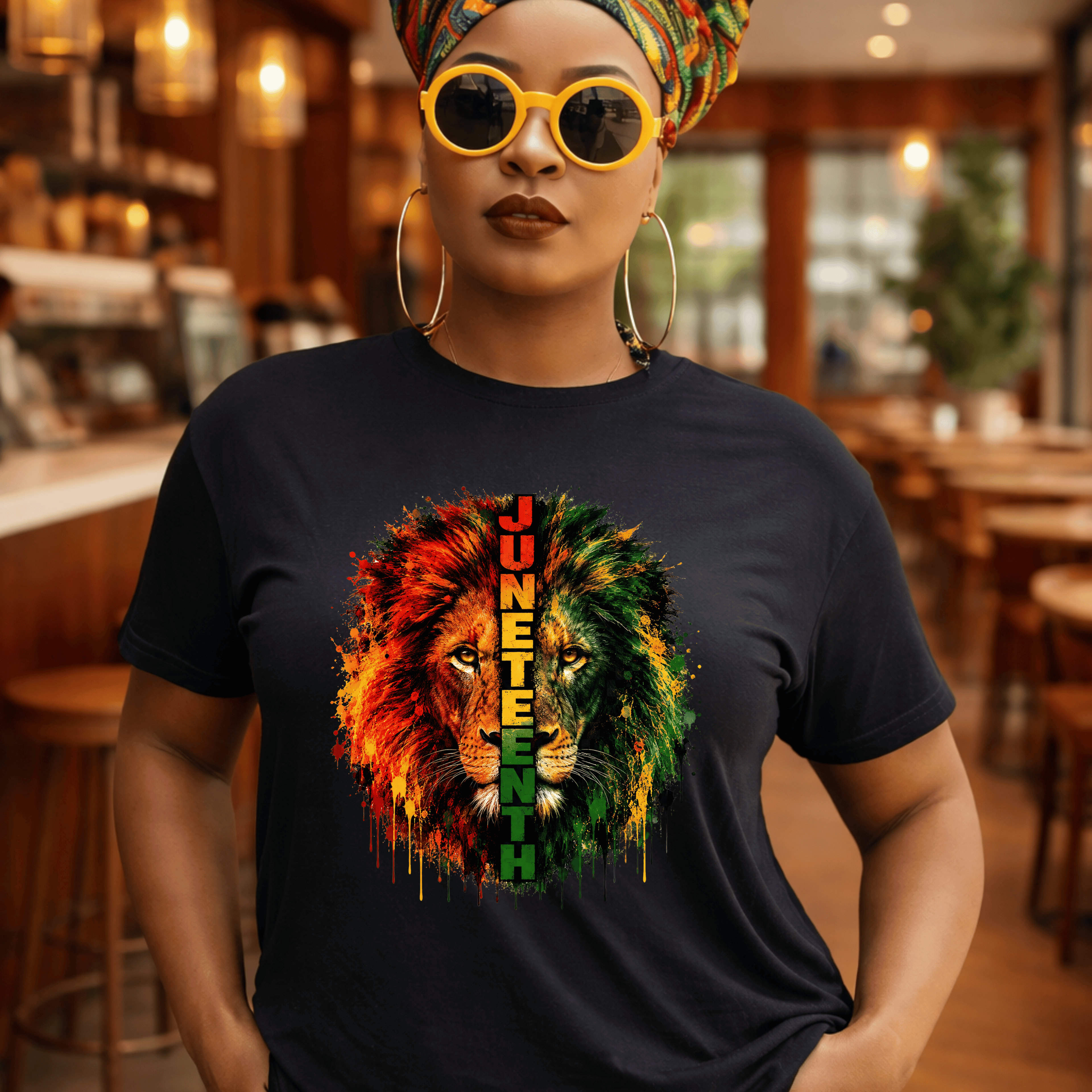 Freedom Roars – Juneteenth Lion Celebration Design