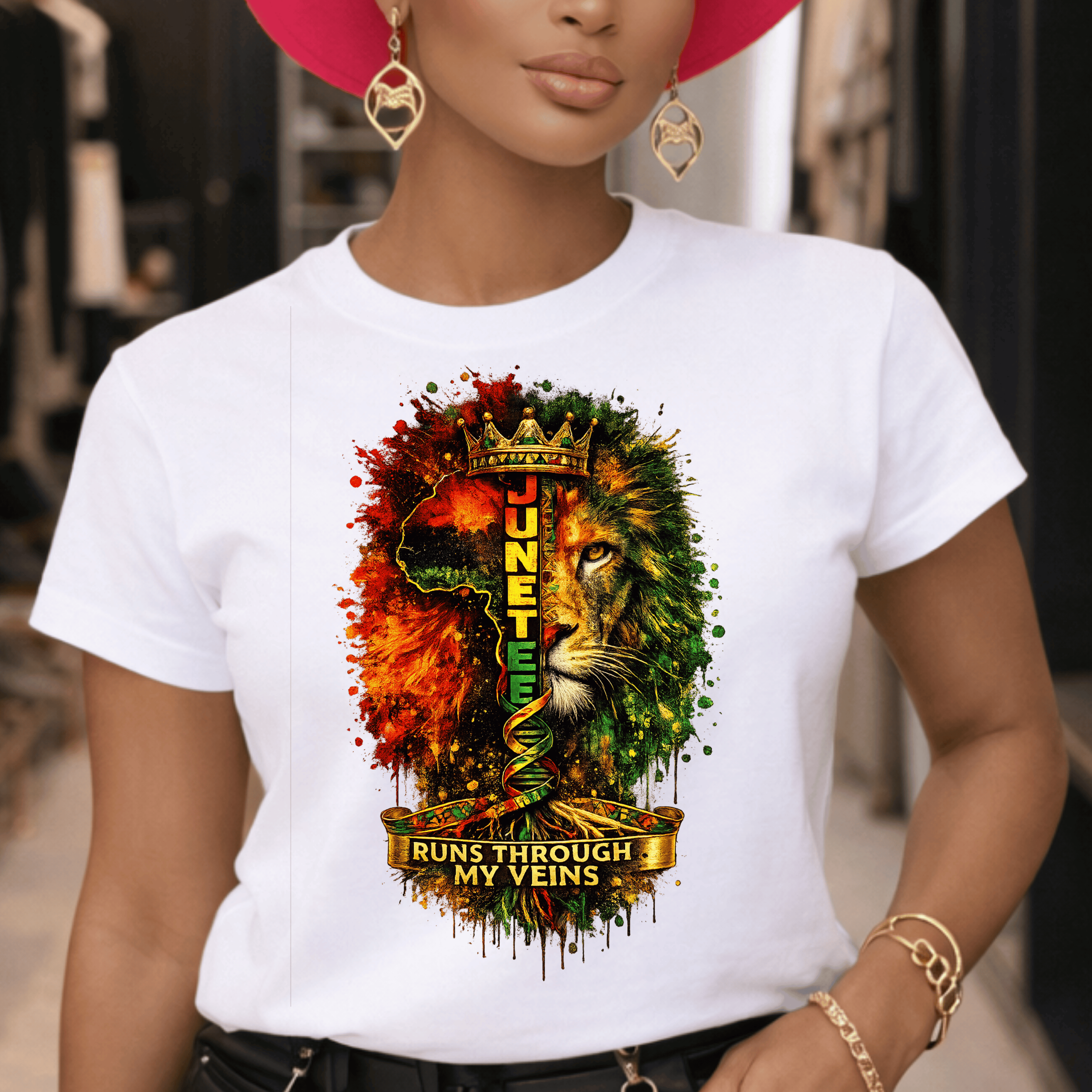 Juneteenth Pride Runs Through My Veins T-Shirt